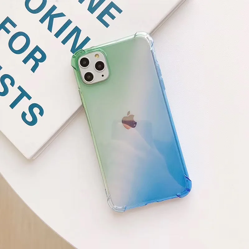 Прозрачный чехол градиентного цвета для iphone 11 Pro MAX Fashion Gasbag прозрачный мягкий из