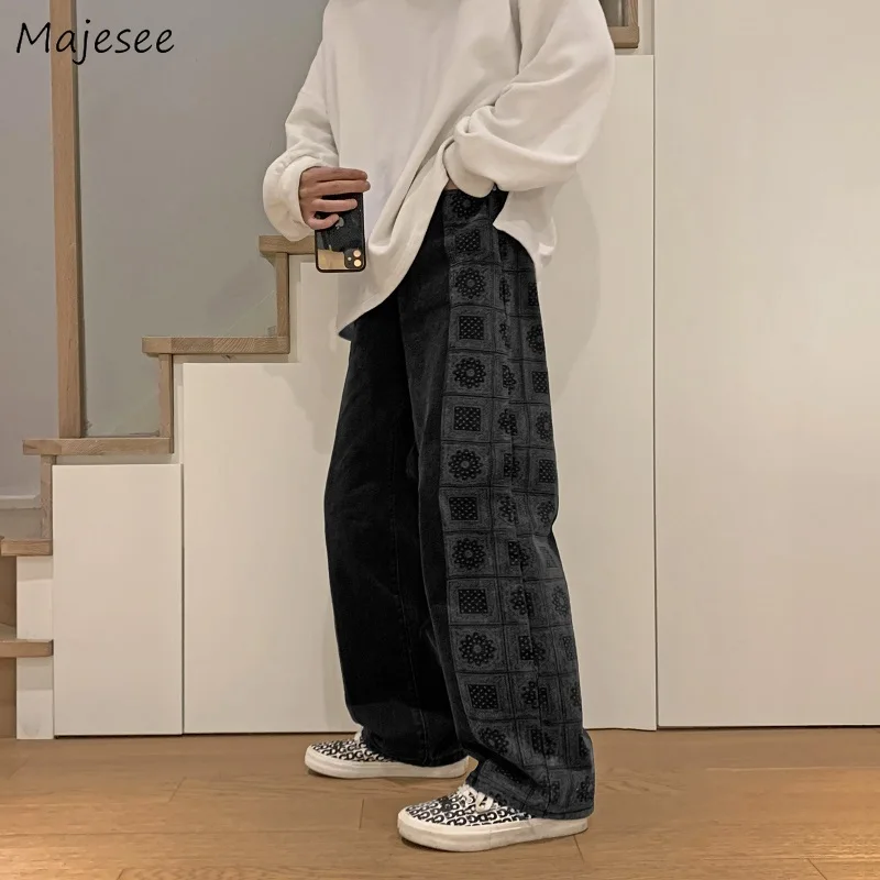 Men Jeans Printed Designer Harajuku Wide Leg Baggy Trendy New-arrival Large Size S-3XL Young Hot Selling Streetwear Mopping Chic
Men Jeans Printed Designer Harajuku Wide Leg Baggy Trendy New-arrival Large Size S-3XL Young Hot Selling Streetwear Mopping Chic