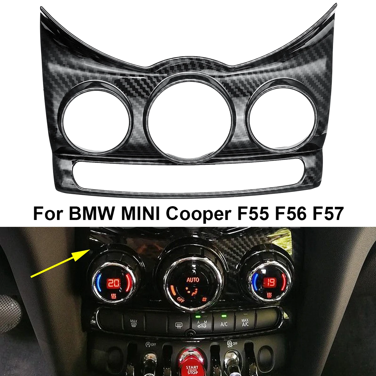 Carbon Fiber Style Center Dashboad Console Cover Trim for MINI Cooper F55 F56 F57
Carbon Fiber Style Center Dashboad Console Cover Trim for MINI Cooper F55 F56 F57