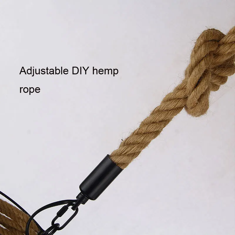 Hemp Rope light retro loft vintage Chandelier American Bar Restaurant light cafe droplight dining room Chandelier headlight
Hemp Rope light retro loft vintage Chandelier American Bar Restaurant light cafe droplight dining room Chandelier headlight