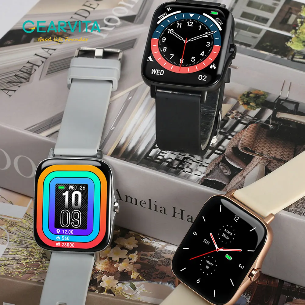 Gearvita Smart Watch Heart Rate Monitor Waterproof Bluetooth Call Men Women Fitness Tracker Sports Smartwatch VS GTS 2
Gearvita Smart Watch Heart Rate Monitor Waterproof Bluetooth Call Men Women Fitness Tracker Sports Smartwatch VS GTS 2