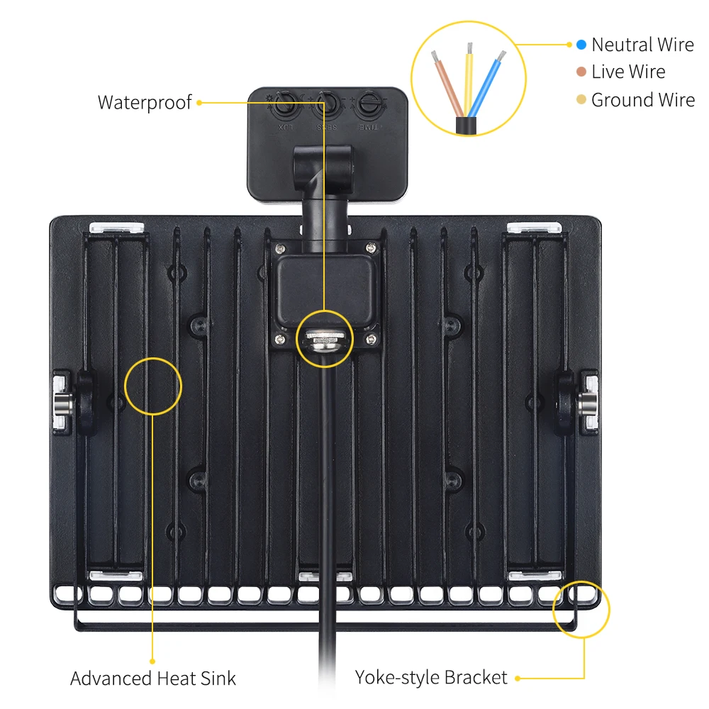 100W LED Flood Light Ultrathin Warm White with PIR Motion Sensor 110V WWO66
100W LED Flood Light Ultrathin Warm White with PIR Motion Sensor 110V WWO66