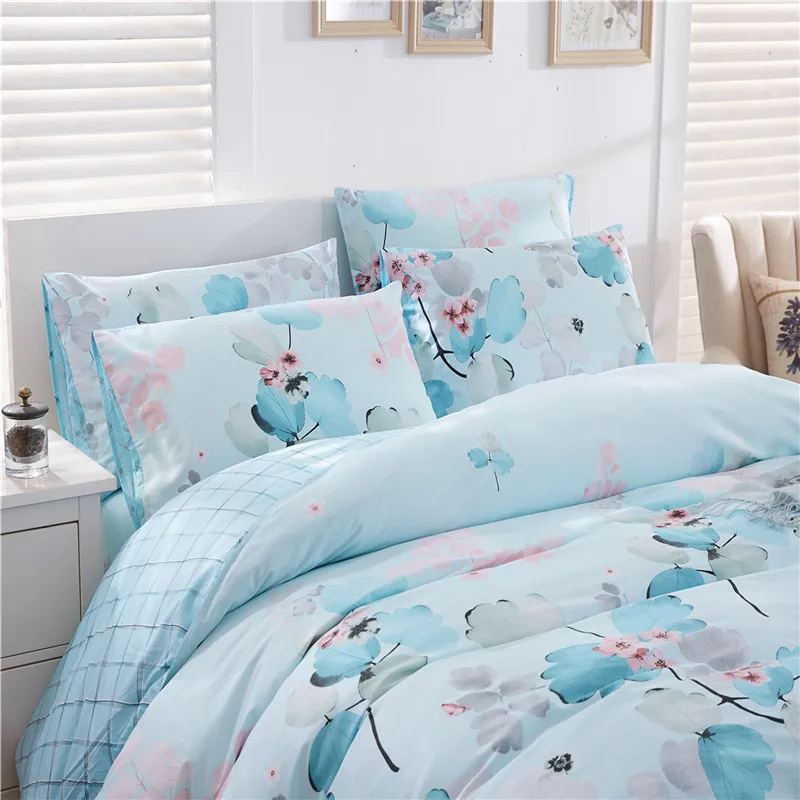 Flower Duvet Cover Set Blue Floral 100% Cotton Bedding Set Soft Breathable Reversible Comforter Cover Twin Full Queen King size
Flower Duvet Cover Set Blue Floral 100% Cotton Bedding Set Soft Breathable Reversible Comforter Cover Twin Full Queen King size