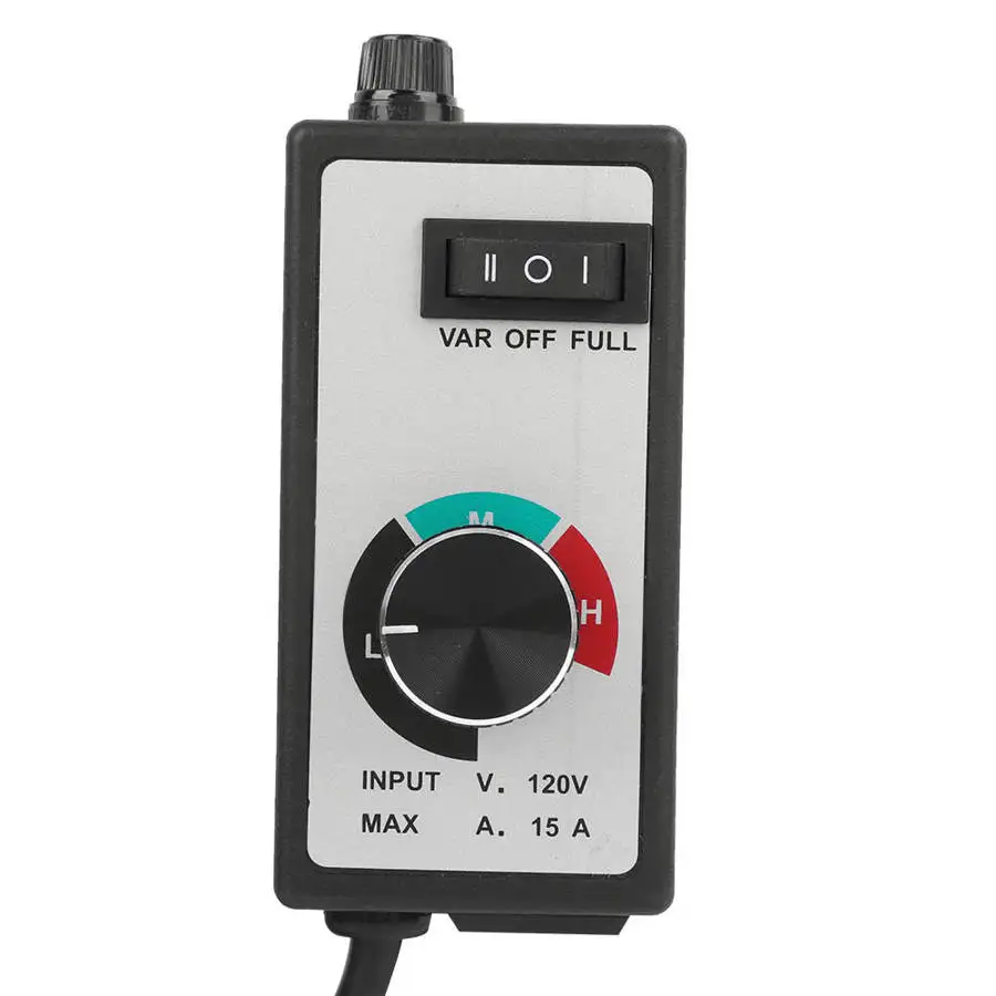 1800W Variable Fan Speed Controller Electric Motor Rheostat Variable for Hydroponic Inline Fan Exhaust US Plug 110V
1800W Variable Fan Speed Controller Electric Motor Rheostat Variable for Hydroponic Inline Fan Exhaust US Plug 110V
