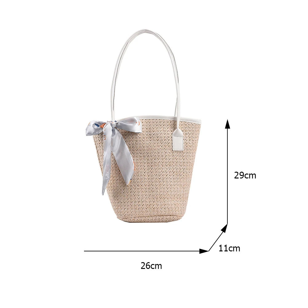 Vintage Women Summer Silk Scarf Woven PU Leather Shoulder Shopping Bag Casual Ladies Beach Small Bucket Tote Handbags
Vintage Women Summer Silk Scarf Woven PU Leather Shoulder Shopping Bag Casual Ladies Beach Small Bucket Tote Handbags