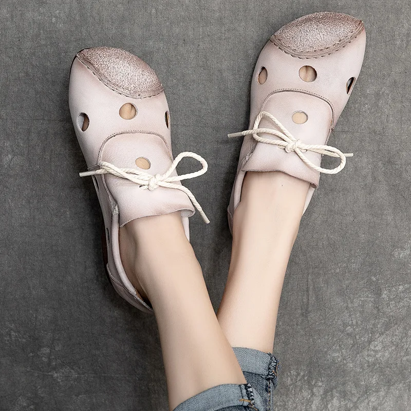 Women Loafers Leather Spring Shoes For Women Beige Ballat Flat Genuine Leather Flats Casual Floral Slip-on Lazy Handmade Shoes 
Women Loafers Leather Spring Shoes For Women Beige Ballat Flat Genuine Leather Flats Casual Floral Slip-on Lazy Handmade Shoes