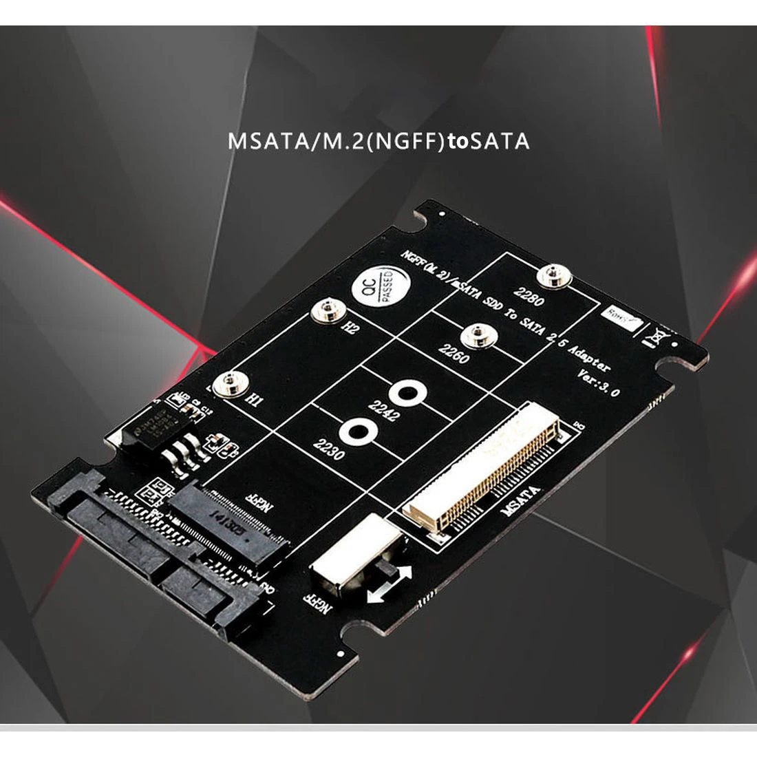XT-XINTE 2 in 1 M.2 B Key Mini SATA SSD to SATA3.0 Adapter Card for mSATA SSD M2 2230 2242 2260 2280 for NGFF Adapter w Switch
XT-XINTE 2 in 1 M.2 B Key Mini SATA SSD to SATA3.0 Adapter Card for mSATA SSD M2 2230 2242 2260 2280 for NGFF Adapter w Switch