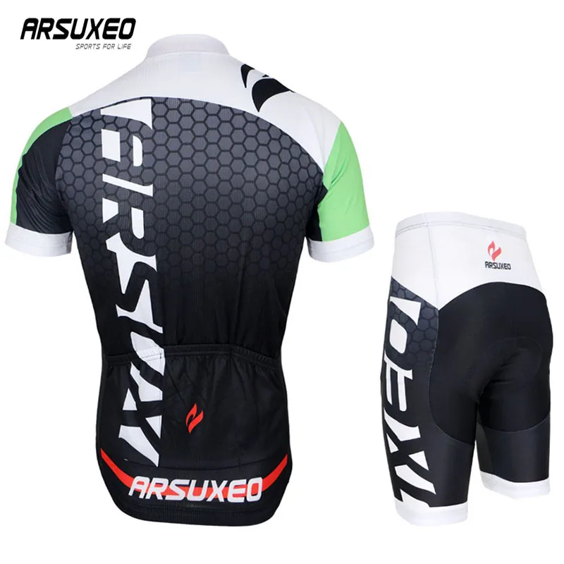ARSUXEO Summer Cycling Jersey Men's Set Quick Dry Short Sleeve Bicycle Clothes Breathable Bike Clothing Sports Suit
ARSUXEO Summer Cycling Jersey Men's Set Quick Dry Short Sleeve Bicycle Clothes Breathable Bike Clothing Sports Suit