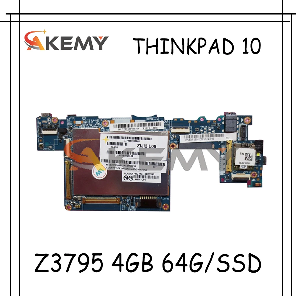 Akemy ZIJI2 LA-A811P для Lenovo ThinkPad 10 ThinkPad10 Материнская плата ноутбука FRU 00HW378 W8P Z3795 4 Гб 64G/SSD 100% тесты OK
Akemy ZIJI2 LA-A811P для Lenovo ThinkPad 10 ThinkPad10 Материнская плата ноутбука FRU 00HW378 W8P Z3795 4 Гб 64G/SSD 100% тесты OK