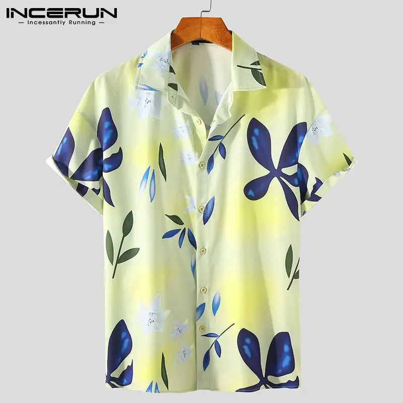 INCERUN 2021 Summer Men Printed Shirts Short Sleeve Turn Down Collar Chemise Hawaiian Floral Blouse Man Casual Button Camisa 5XL
INCERUN 2021 Summer Men Printed Shirts Short Sleeve Turn Down Collar Chemise Hawaiian Floral Blouse Man Casual Button Camisa 5XL