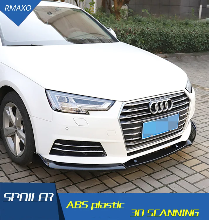 Для Audi A4 Body kit спойлер 2017 2019 ABS задний передний бампер диффузор защитные