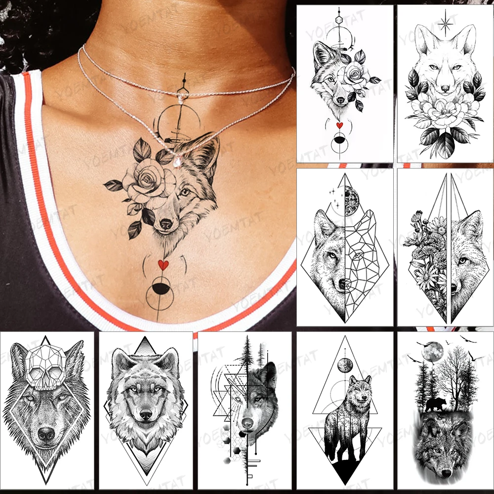Waterproof Temporary Tattoo Sticker Fake Tatoo Realistic Body Art Animal Wolf Rose On Arm Black Tatto For Men Women Child Tattoo
Waterproof Temporary Tattoo Sticker Fake Tatoo Realistic Body Art Animal Wolf Rose On Arm Black Tatto For Men Women Child Tattoo