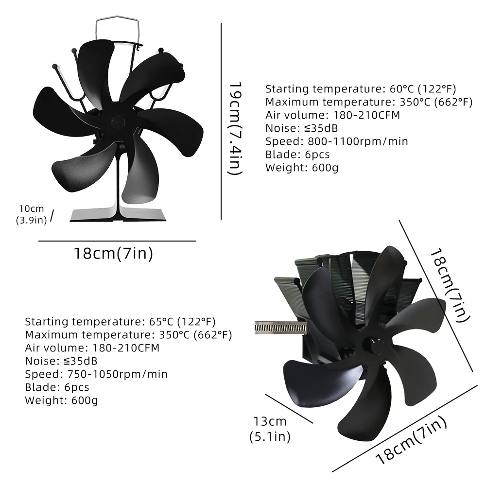 6 Blades Heat Powered Stove Fan Log Wood Burner Eco Friendly Fan Home Efficient Heat Distribution Silent Stove Fireplace Fan
6 Blades Heat Powered Stove Fan Log Wood Burner Eco Friendly Fan Home Efficient Heat Distribution Silent Stove Fireplace Fan