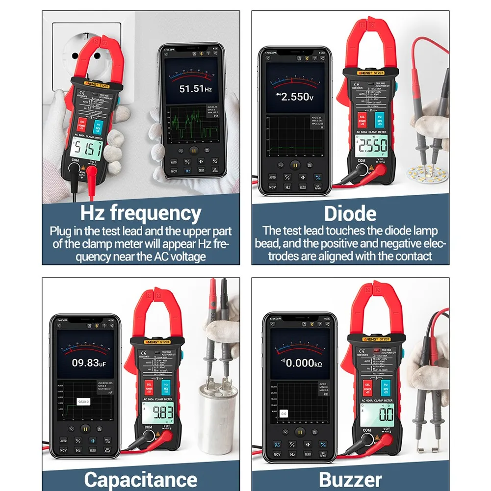 Clamp Meter Tools High-Quality Materials Clamp Meter ST207 Measuring Tools Workshop Equipment Power Tools Parts Clamp Meter
Clamp Meter Tools High-Quality Materials Clamp Meter ST207 Measuring Tools Workshop Equipment Power Tools Parts Clamp Meter