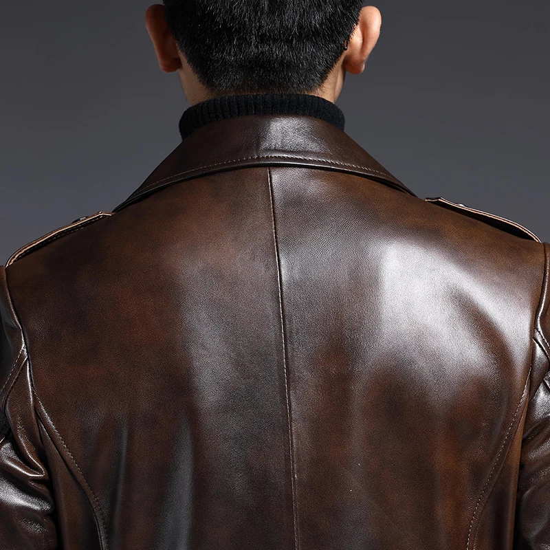 Brand Genuine Leather Medium Long Jacket Men Vintage Lapel Sheepskin Coat Business Single Breasted Casual Windbreakers Plus Size
Brand Genuine Leather Medium Long Jacket Men Vintage Lapel Sheepskin Coat Business Single Breasted Casual Windbreakers Plus Size