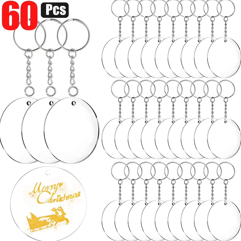 48/60pieces Acrylic Circle Blanks With Key Chain Rings 2 Inch Round Acrylic Keychain Blanks With Hole Clear Discs Circles
48/60pieces Acrylic Circle Blanks With Key Chain Rings 2 Inch Round Acrylic Keychain Blanks With Hole Clear Discs Circles