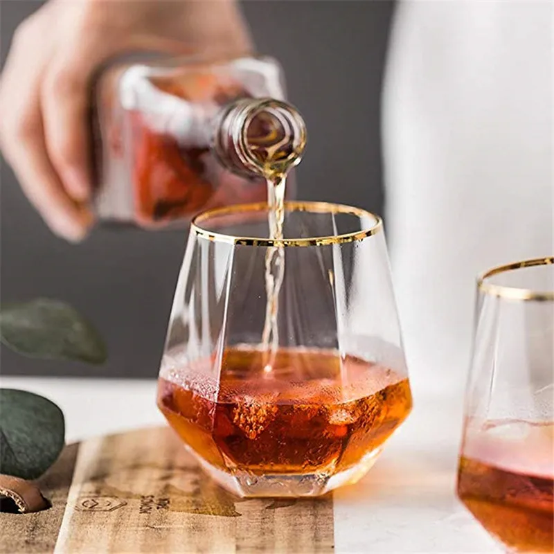 Wine Glasses Gold-rimmed Glass Hexagonal Diamond Cup Heat-resistant Glass Geometric Breakfast Cup Drink Cup Milk Cup Juice Cup
Wine Glasses Gold-rimmed Glass Hexagonal Diamond Cup Heat-resistant Glass Geometric Breakfast Cup Drink Cup Milk Cup Juice Cup