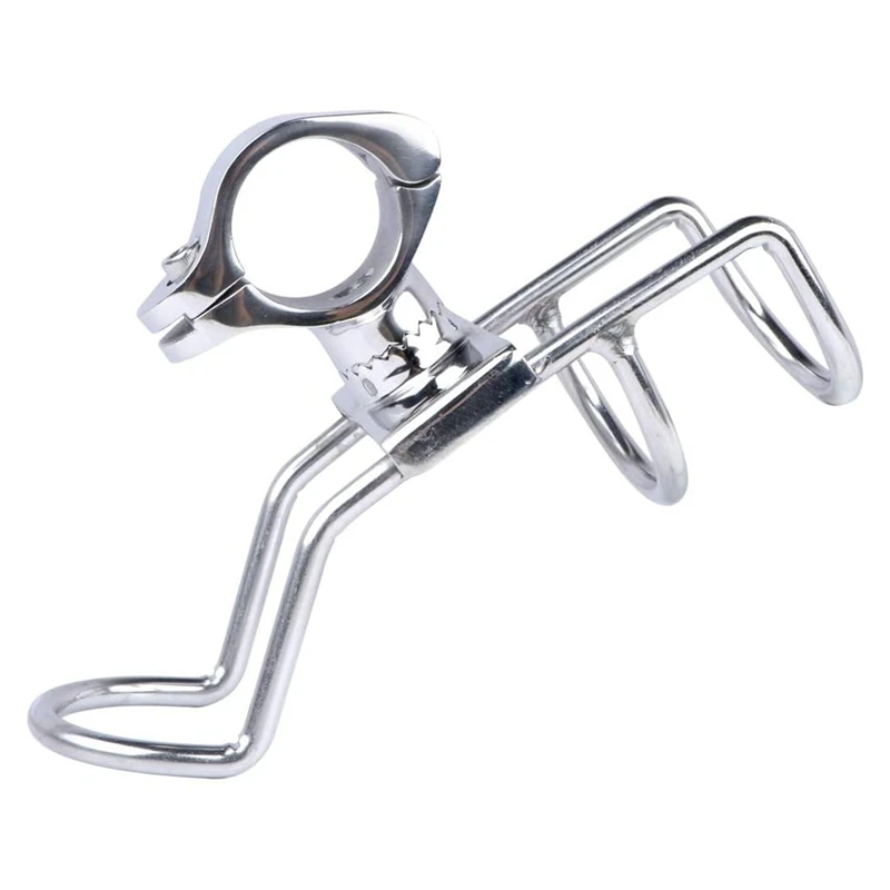 2PCS Kayak Stainless Steel Rail Mounted Boat Fishing Rod Holder Clamp on 25mm Tube Double Wire for Boat Equipment
2PCS Kayak Stainless Steel Rail Mounted Boat Fishing Rod Holder Clamp on 25mm Tube Double Wire for Boat Equipment