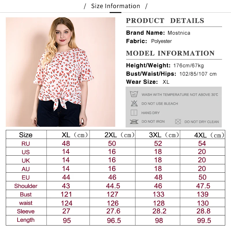Mostnica Plus Size Idyllic Woman Blouse Flower Printed Short Flare Sleeve Blouses and Tops Casual Bowknot Loose Plus Clothes
Mostnica Plus Size Idyllic Woman Blouse Flower Printed Short Flare Sleeve Blouses and Tops Casual Bowknot Loose Plus Clothes
