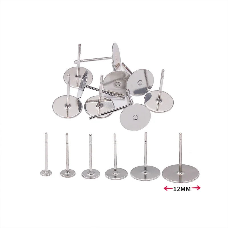 100pcs Stainless Steel Blank Post Earring Studs Base Pins With Earring Plug Findings Ear Back For DIY Jewelry Making Supply
100pcs Stainless Steel Blank Post Earring Studs Base Pins With Earring Plug Findings Ear Back For DIY Jewelry Making Supply