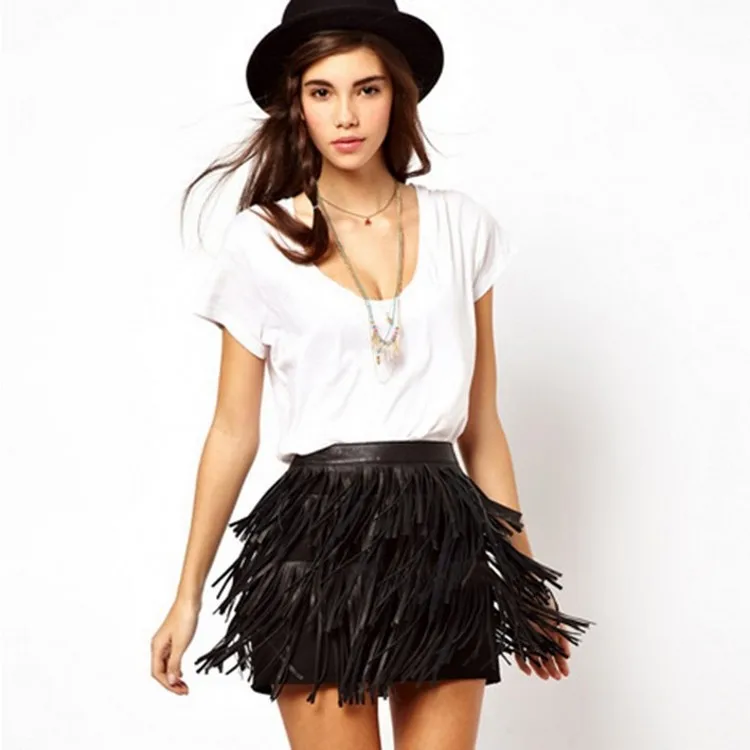 2021 Women's Fashionable Three-Layer Tassel Leather Skirt All-Matching High Waist Lined Woman Skirt Nightclub Sexy Mini Skirt
2021 Women's Fashionable Three-Layer Tassel Leather Skirt All-Matching High Waist Lined Woman Skirt Nightclub Sexy Mini Skirt