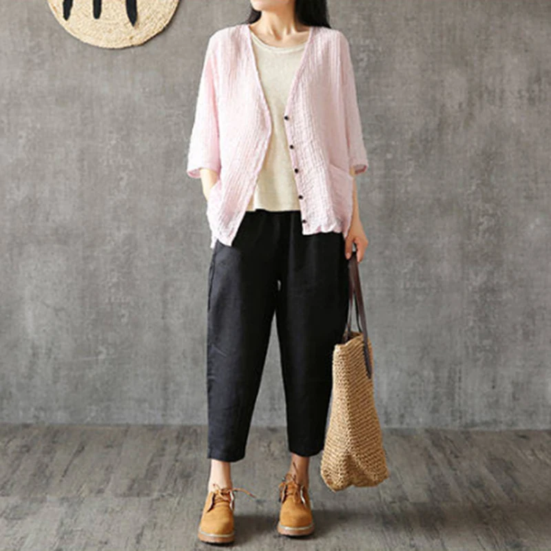 Summer Fashion Cotton Linen Solid Harem Pants Women Casaul High Waist Ankle-Length Loose Trousers Femme New Streetwear
Summer Fashion Cotton Linen Solid Harem Pants Women Casaul High Waist Ankle-Length Loose Trousers Femme New Streetwear