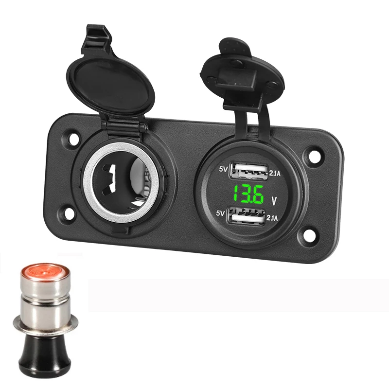 Car Adapter To Din Hella Charger Cigarette Lighter 12V To 5V Usb Cigar Socket Plug Voltmeter Panel Mount 2.1A Waterproof Charger
Car Adapter To Din Hella Charger Cigarette Lighter 12V To 5V Usb Cigar Socket Plug Voltmeter Panel Mount 2.1A Waterproof Charger