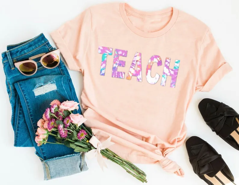 Teach Teachers Gift Cute Teacher Color pattern teaching quote T shirt 100% Cotton O Neck Harajuku Short Sleeve Top Tees Unisex
Teach Teachers Gift Cute Teacher Color pattern teaching quote T shirt 100% Cotton O Neck Harajuku Short Sleeve Top Tees Unisex