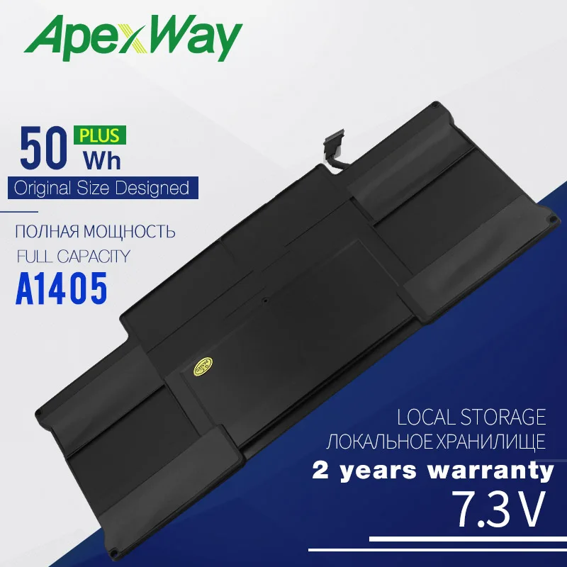 ApexWay 7.3V A1405 A1496 New Laptop Battery for Apple Macbook Air 13.3" a1405 A1369 (Mid-2011) A1466 (Mid-2012) MC965 MC966 50Wh
ApexWay 7.3V A1405 A1496 New Laptop Battery for Apple Macbook Air 13.3" a1405 A1369 (Mid-2011) A1466 (Mid-2012) MC965 MC966 50Wh