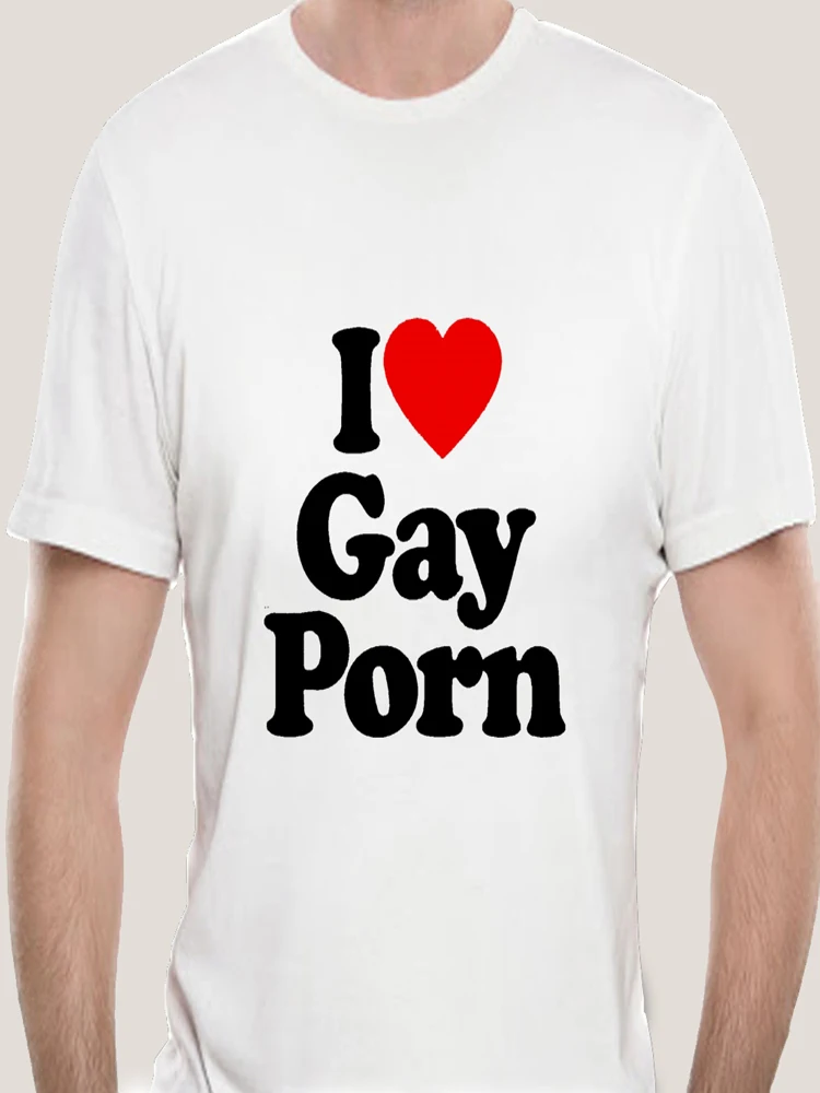 Модная футболка мужская футболка I love геев порно белая футболка
Модная футболка мужская футболка I love геев порно белая футболка