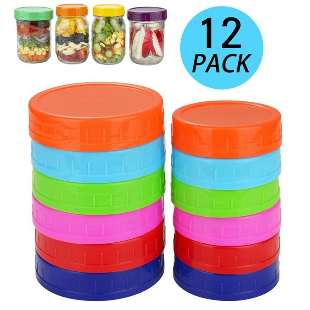 Plastic Standard Storage Jar Cover 6x Wide 86mm Mouth 6x Regular 70mm Mouth Lids Round Colored Lid For Mason Jar
Plastic Standard Storage Jar Cover 6x Wide 86mm Mouth 6x Regular 70mm Mouth Lids Round Colored Lid For Mason Jar