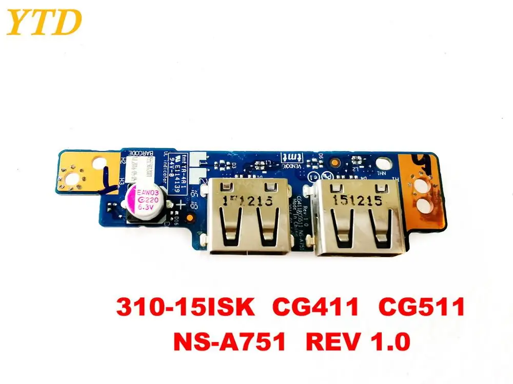 Оригинальный Для Lenovo 310 15ISK Плата USB CG411 CG511 NS A751 REV 1 0 испытанное хорошее Бесплатная