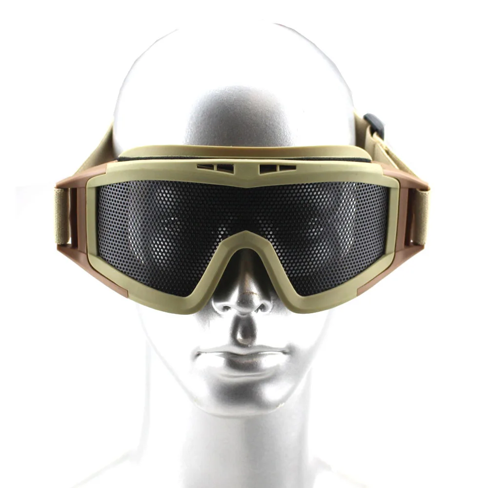 Tactical Metal Mesh Lens Goggles CS Airsoft Climbing Wire Mesh Lens Protector Goggles Eyewear for Outdoor Hunting
Tactical Metal Mesh Lens Goggles CS Airsoft Climbing Wire Mesh Lens Protector Goggles Eyewear for Outdoor Hunting