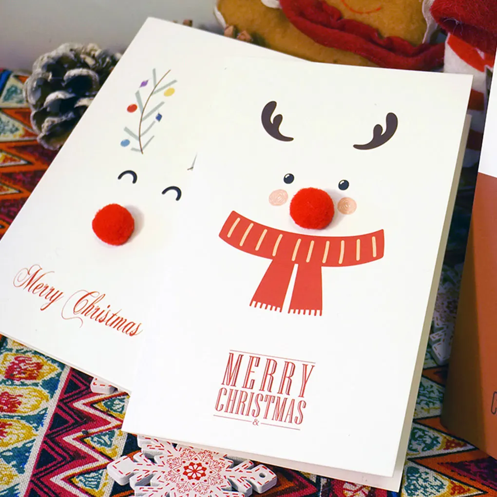 

Уникальная Рождественская 3D открытка с животными из мультфильмов, открытка на Новый год и Рождество, открытка, праздничные детские подароч...