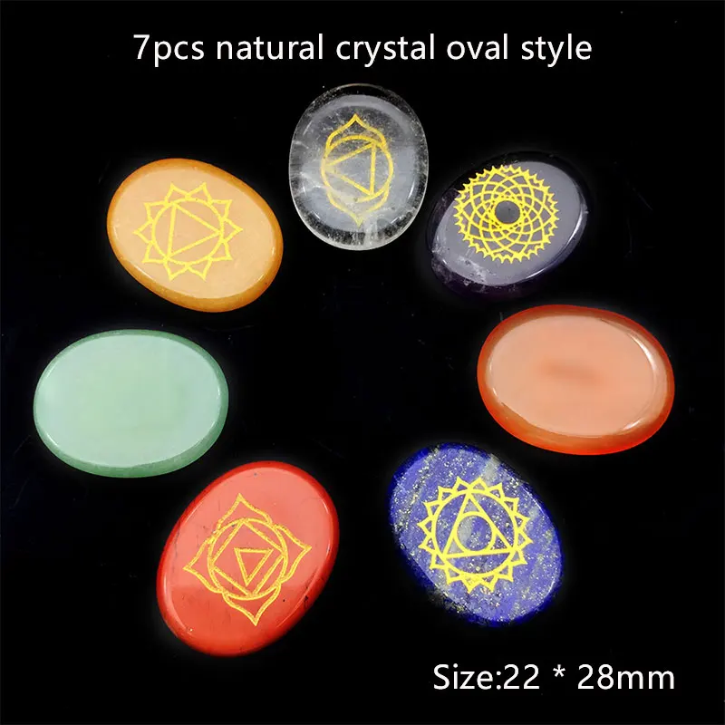 7 Pcs / Set Energy Stones High Quality 7 Chakra Stone Symbol Stone Set Palm Natural Stone Crystal Precious Feng Shui Decoration
7 Pcs / Set Energy Stones High Quality 7 Chakra Stone Symbol Stone Set Palm Natural Stone Crystal Precious Feng Shui Decoration