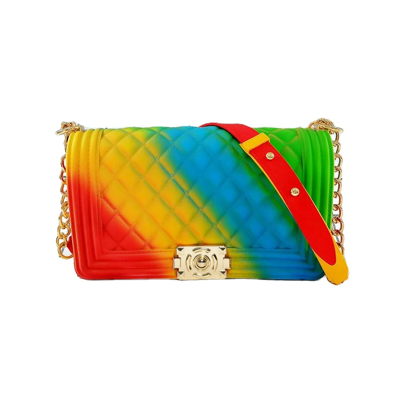 Gw 2020 Wholesale Women Silicone/Pvc Shoulder Handbag Rainbow Bag Candy Jelly Purse
Gw 2020 Wholesale Women Silicone/Pvc Shoulder Handbag Rainbow Bag Candy Jelly Purse