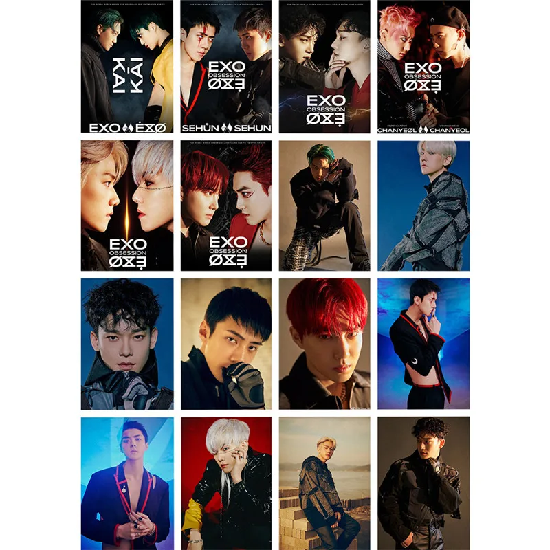 Альбом для поклонников Kpop EXO LOMO Card CHANYEOL SUHO KAI BAEKHYUN SEHUN CHEN | Канцтовары офиса и дома