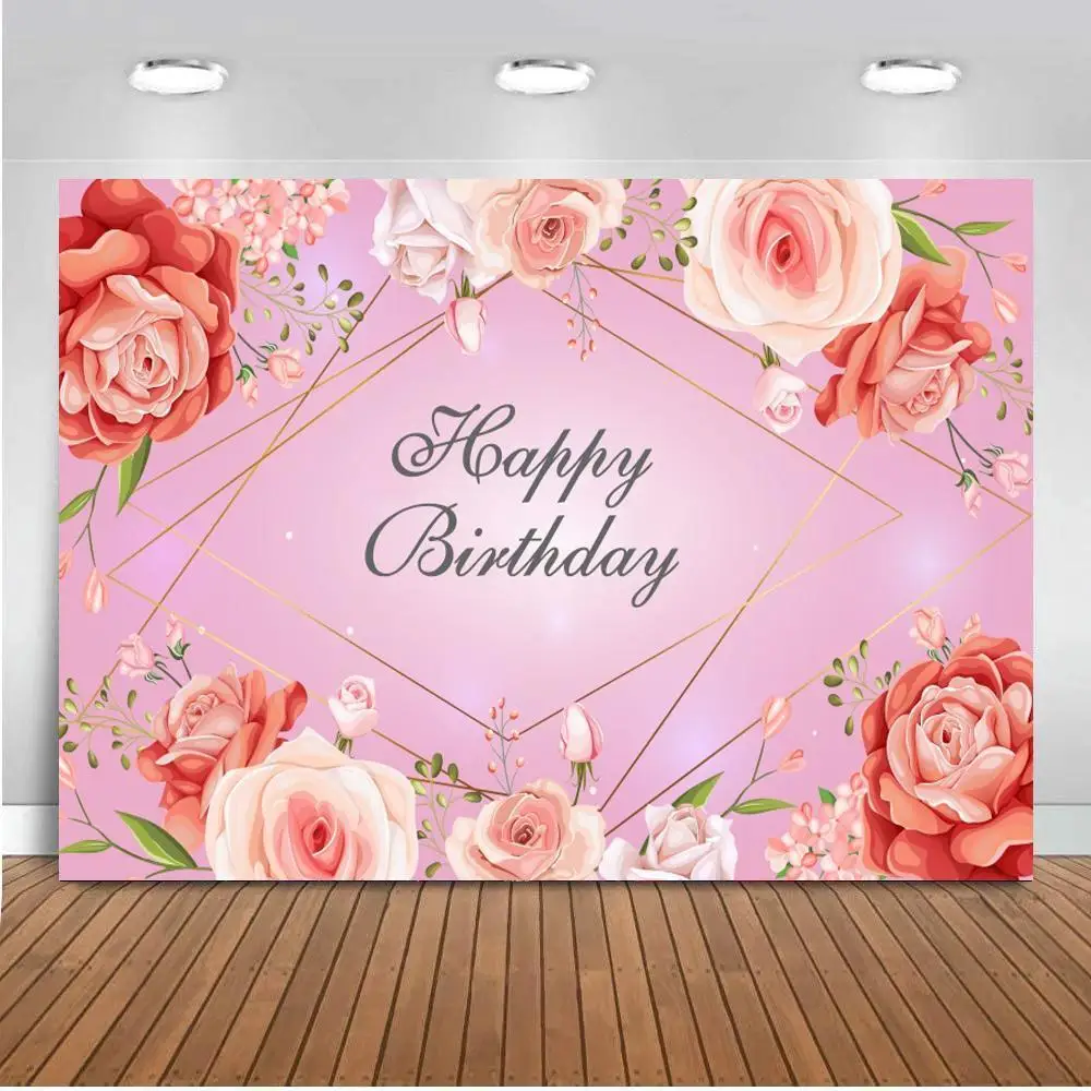 Rose Gold Glitter Happy Birthday Backdrop Floral Flowers Dots Adult Girl Birthday Party Background Decoration Custom Photography
Rose Gold Glitter Happy Birthday Backdrop Floral Flowers Dots Adult Girl Birthday Party Background Decoration Custom Photography