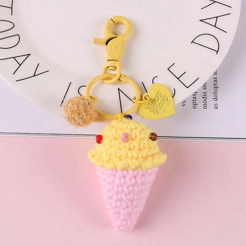 Pearl Ice Cream Key Chain Knitted Ice Cream Cone Keychain Bag Pendant Airpods Protective Case Accessory Keyring
Pearl Ice Cream Key Chain Knitted Ice Cream Cone Keychain Bag Pendant Airpods Protective Case Accessory Keyring