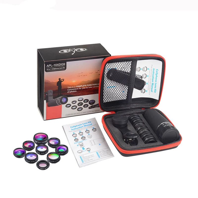 1 Set Camera Lens 10 in 1 HD Phone Camera Lens Kit Fish Eye Wide Macro Star Filter CPL Lenses for iPhone XS Mate Samsung HTC LG
1 Set Camera Lens 10 in 1 HD Phone Camera Lens Kit Fish Eye Wide Macro Star Filter CPL Lenses for iPhone XS Mate Samsung HTC LG