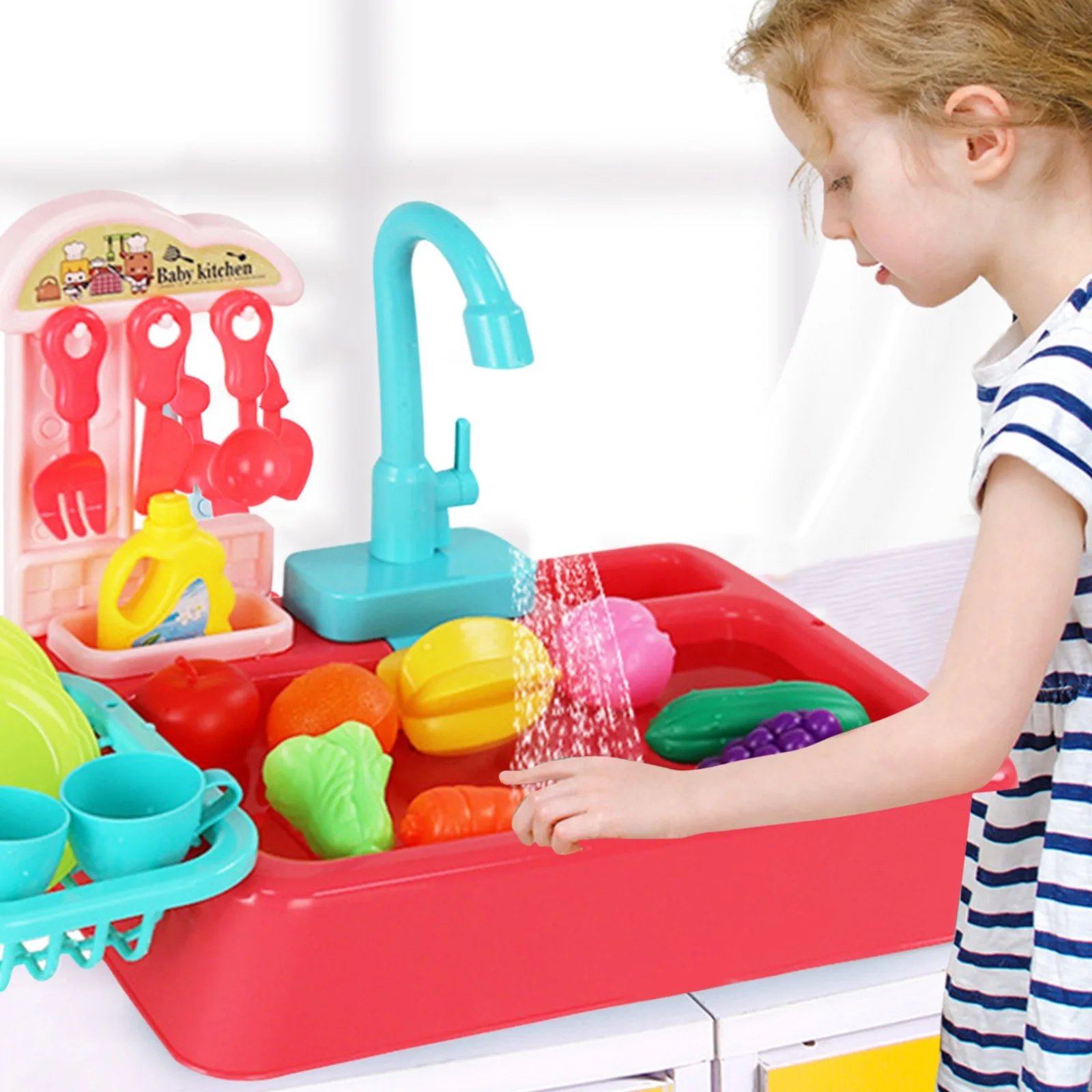 Simulating electric dishwasher sink children role-play kitchen toys pretending to play cutting role-play girl toys L4
Simulating electric dishwasher sink children role-play kitchen toys pretending to play cutting role-play girl toys L4