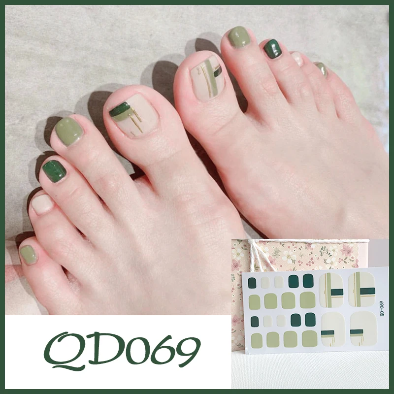 22tips/sheet New QD Series Toenail Stickers Korea Style Shiny Nail Art Stickers Environmental Feet Decorations Supplies Manicure
22tips/sheet New QD Series Toenail Stickers Korea Style Shiny Nail Art Stickers Environmental Feet Decorations Supplies Manicure