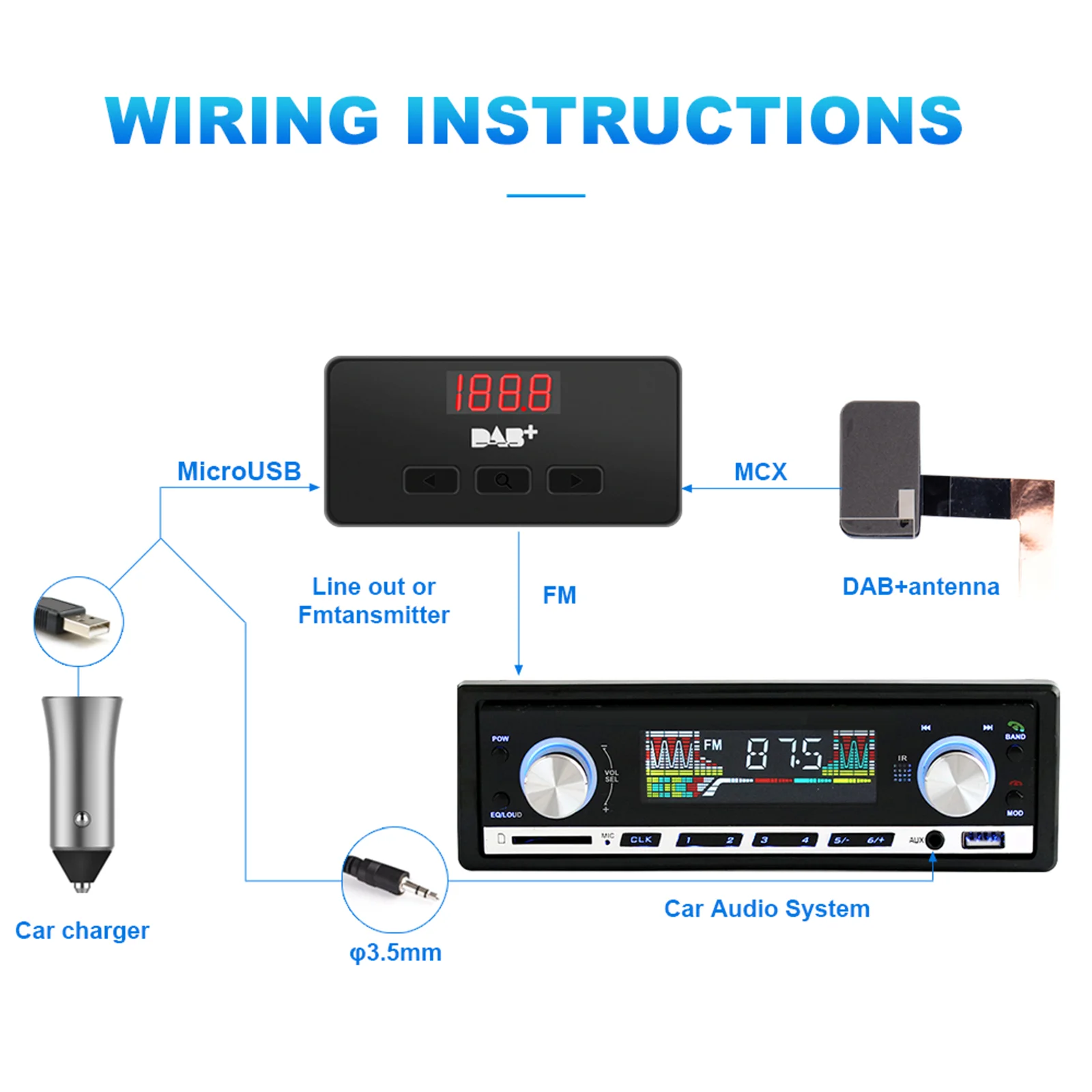Car Digital Audio Broadcast Receiver DAB DAB+ Box Radio Receiver Adapter Portable Audio Broadcast Signal Adapter for Europe
Car Digital Audio Broadcast Receiver DAB DAB+ Box Radio Receiver Adapter Portable Audio Broadcast Signal Adapter for Europe
