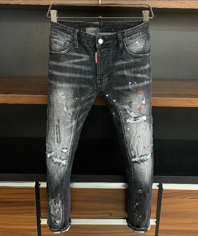 Authentic classic dsquared2 high-quality men's jeans Denim Desingner broken hole fashion trend men's clothing 44--54 A381
Authentic classic dsquared2 high-quality men's jeans Denim Desingner broken hole fashion trend men's clothing 44--54 A381