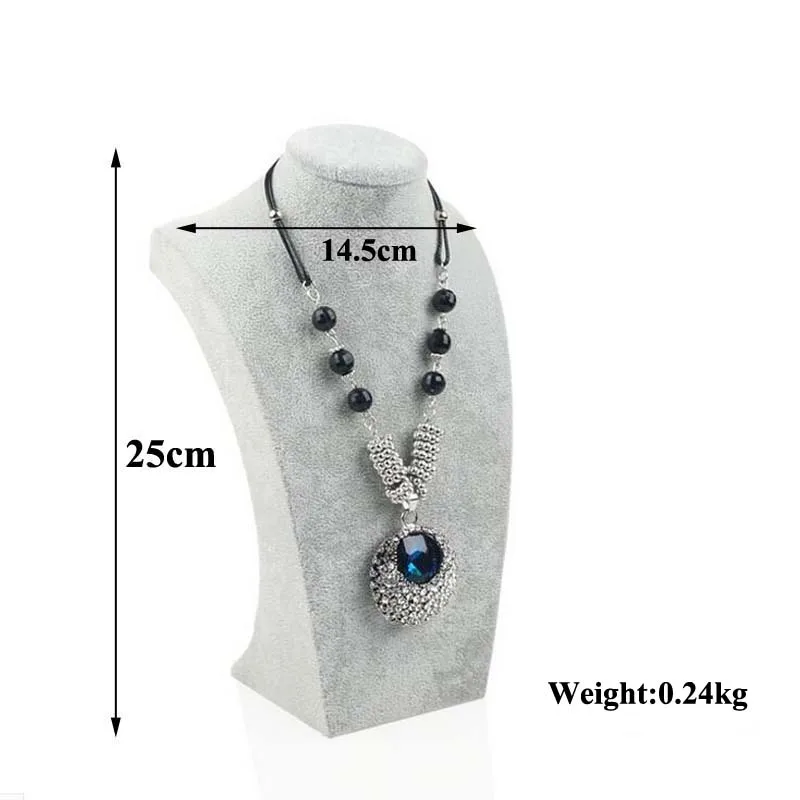 Лидер продаж роскошное серое бархатное ожерелье подвески дисплей фотография