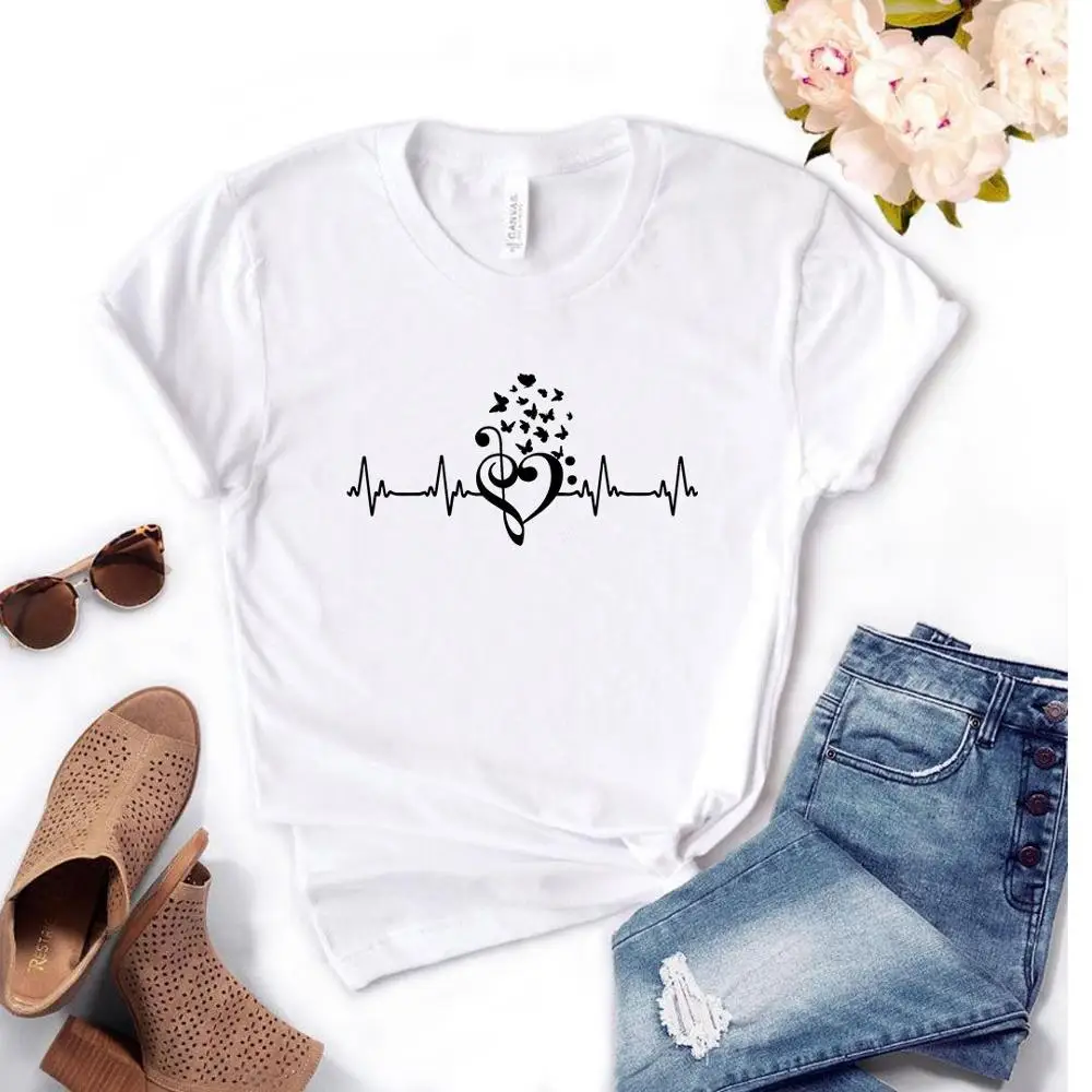 Women T Shirt Music Heartbeat Print Tshirt Women Short Sleeve O Neck Loose T-shirt Ladies Causal Tee Shirt Clothes Tops
Women T Shirt Music Heartbeat Print Tshirt Women Short Sleeve O Neck Loose T-shirt Ladies Causal Tee Shirt Clothes Tops