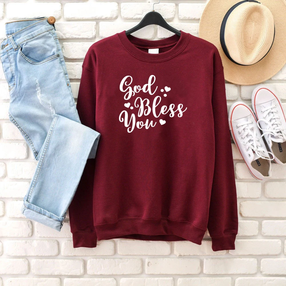 God Bless You Bible Church cotton casual religion Christian Bible baptism personality young hipster sweatshirt pullovers M212
God Bless You Bible Church cotton casual religion Christian Bible baptism personality young hipster sweatshirt pullovers M212