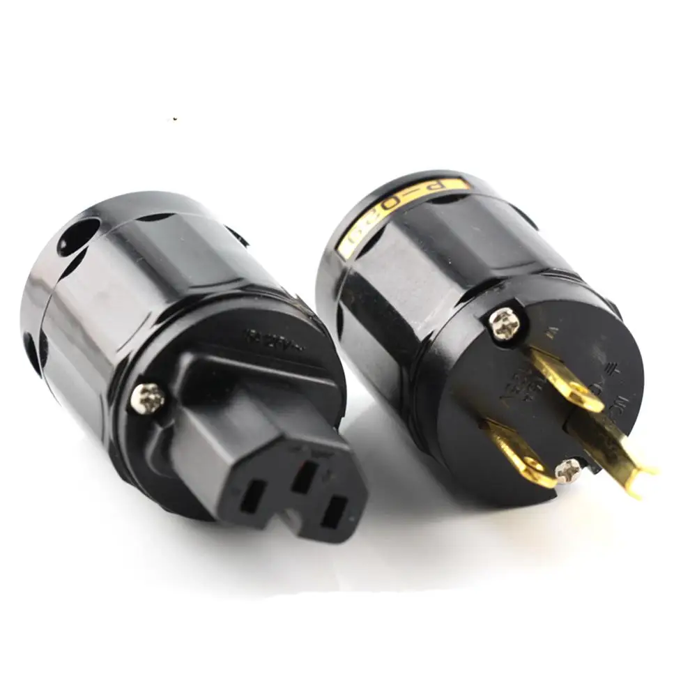 TOP-HiFi pair Pure Copper Gold Plated P-029/C-029 US Power Plug Socket IEC Connector Adapter for Amplifie AC power Cable
TOP-HiFi pair Pure Copper Gold Plated P-029/C-029 US Power Plug Socket IEC Connector Adapter for Amplifie AC power Cable