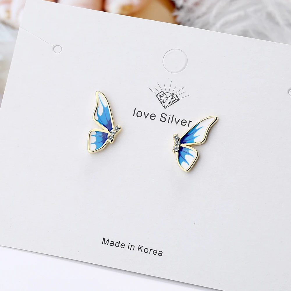 925 sterling silver 2021 new ladies fashion jewelry high quality crystal zircon simple wings butterfly earrings 
925 sterling silver 2021 new ladies fashion jewelry high quality crystal zircon simple wings butterfly earrings