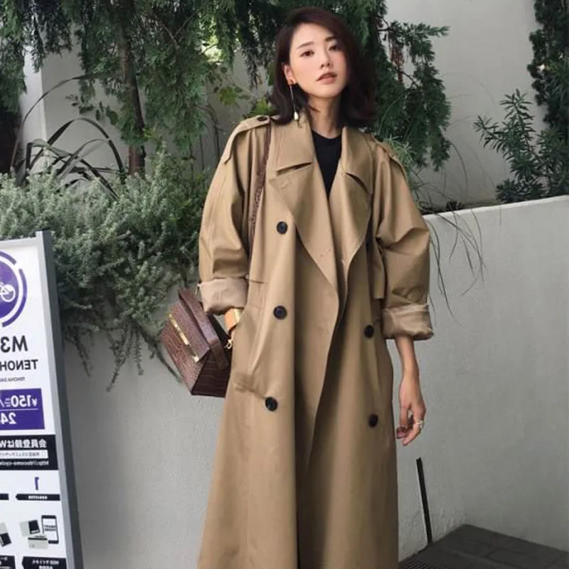 Women 's Trench Coat Mid -length 2021 New Korean Style Elegant Fashion Casual Spring and Autumn Khaki Long Double Breasted Full
Women 's Trench Coat Mid -length 2021 New Korean Style Elegant Fashion Casual Spring and Autumn Khaki Long Double Breasted Full